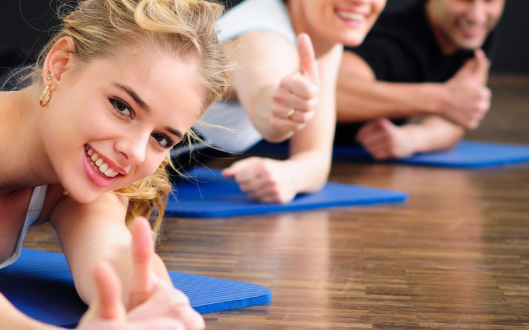 Gymnastikgruppe beim Training