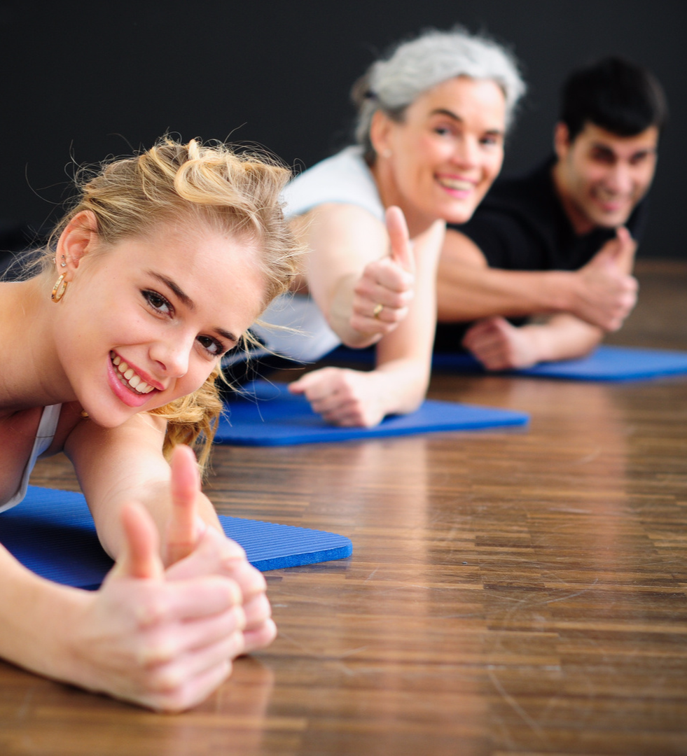 Gymnastikgruppe beim Training