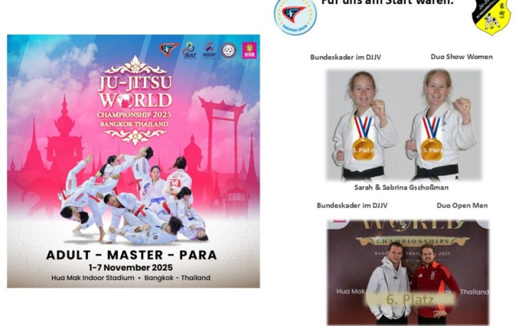 Plakat zur Ju-Jitsu-Weltmeisterschaft 2025 in Bangkok
