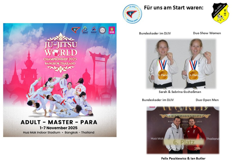 Plakat zur Ju-Jitsu-Weltmeisterschaft 2025 in Bangkok